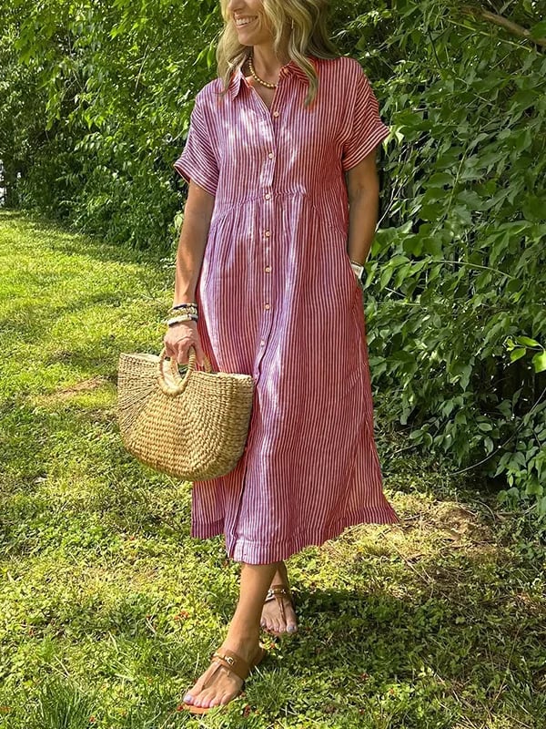 KIARA | ELEGANT STRIPED DRESS