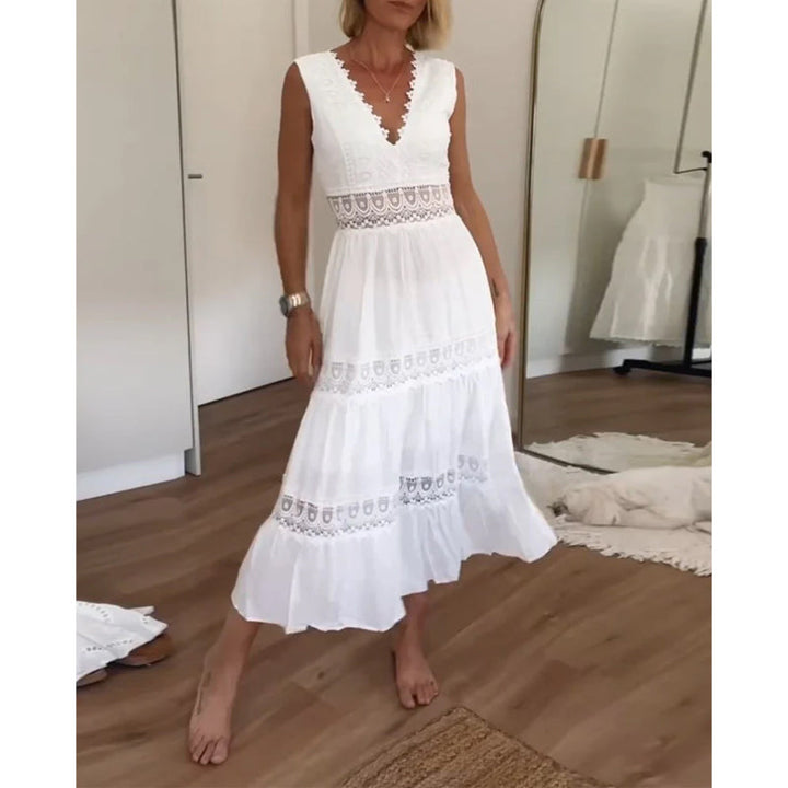 STEPHANY | ELEGANT V-NECK DRESS