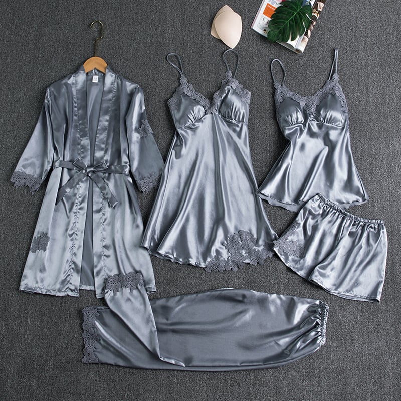 MIREILLE | ELEGANT FIVE-PIECE NIGHT SET