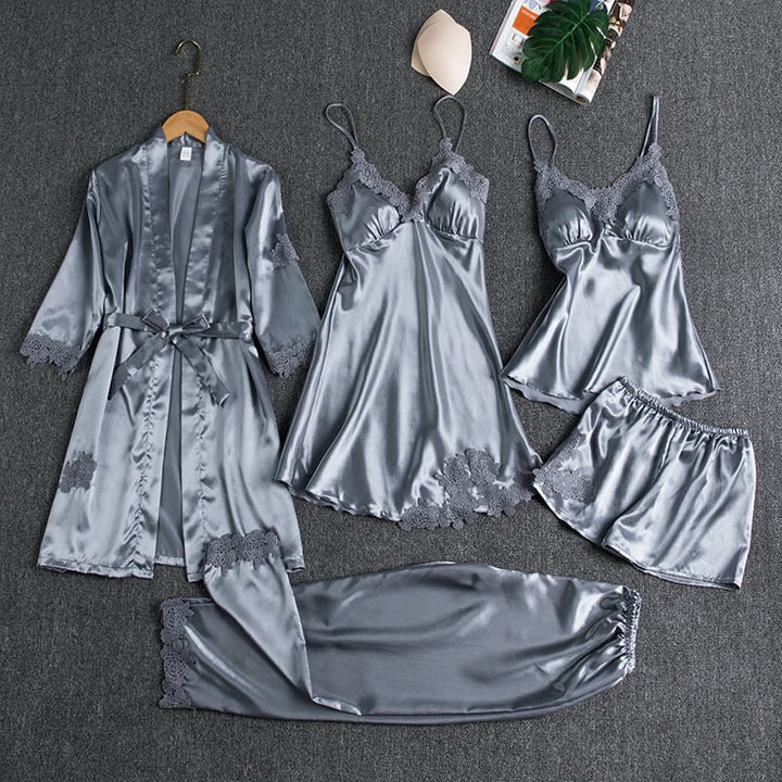MIREILLE | ELEGANT FIVE-PIECE NIGHT SET