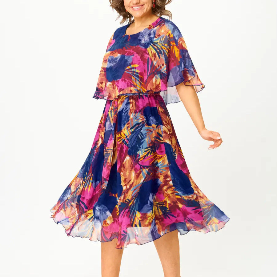 MATILDA | COMFORTABLE PLUS SIZE CHIFFON DRESS