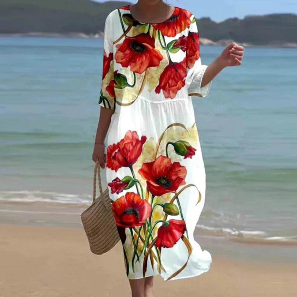 WILMA | ELEGANT DRESS WITH TUMMY COVERAGE
