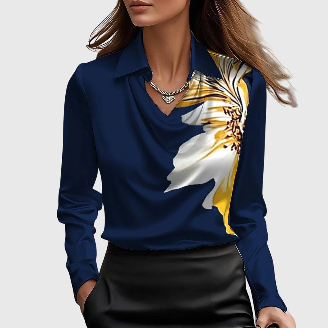 BRITT | ELEGANT SHIRT IN SHINY SATIN