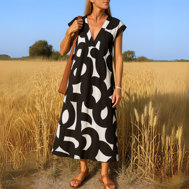 JORJINA | ELEGANT V-NECK DRESS