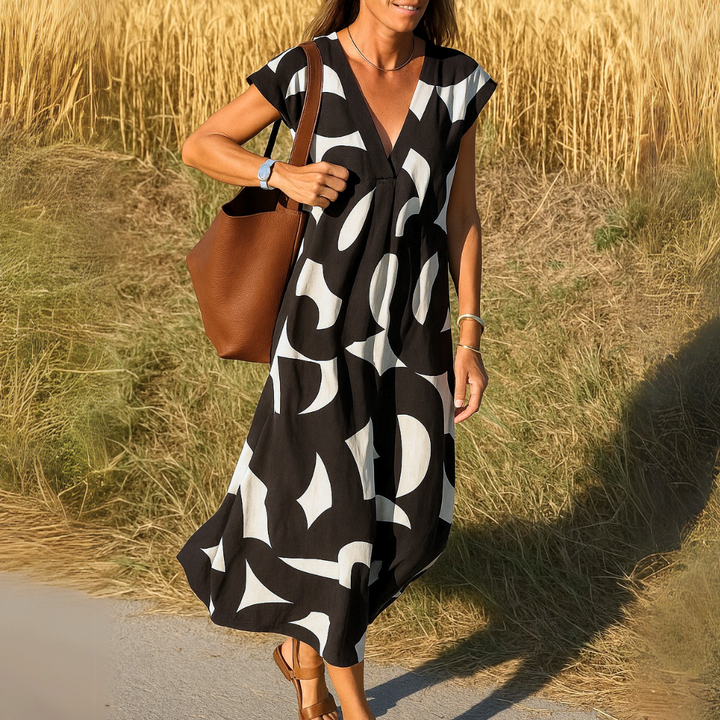 JORJINA | ELEGANT V-NECK DRESS