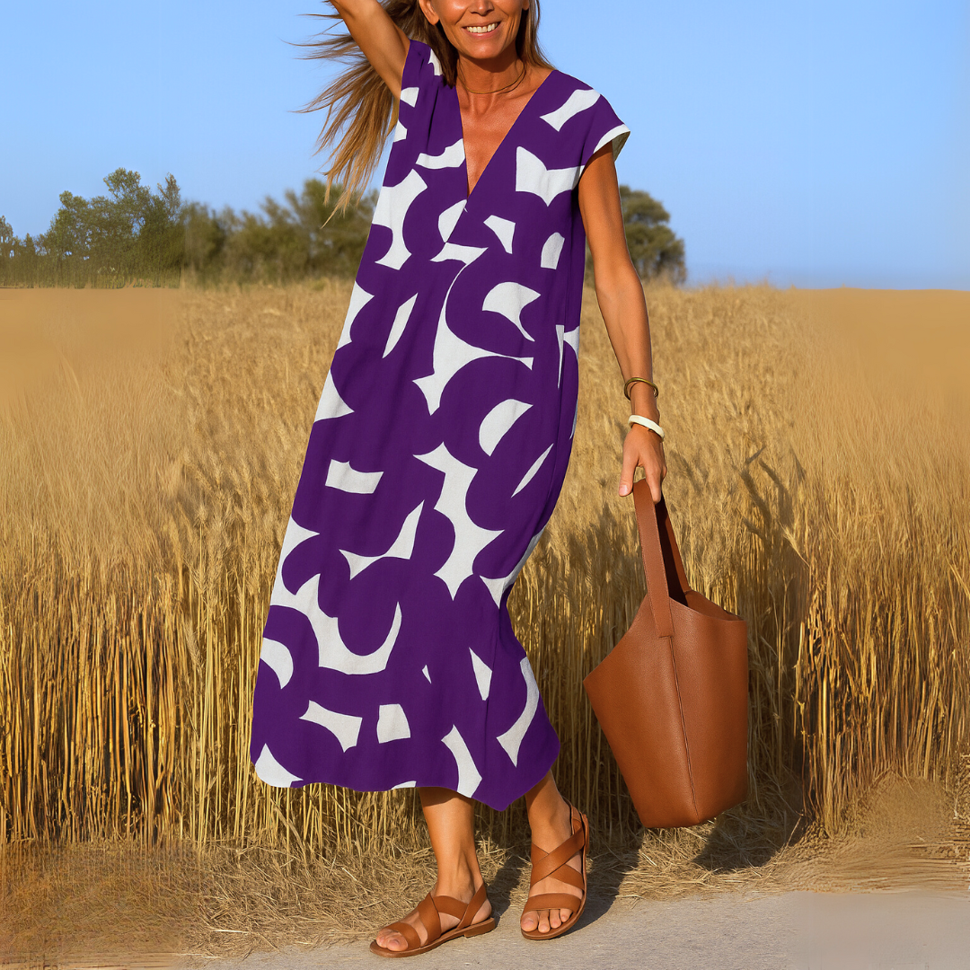 JORJINA | ELEGANT V-NECK DRESS