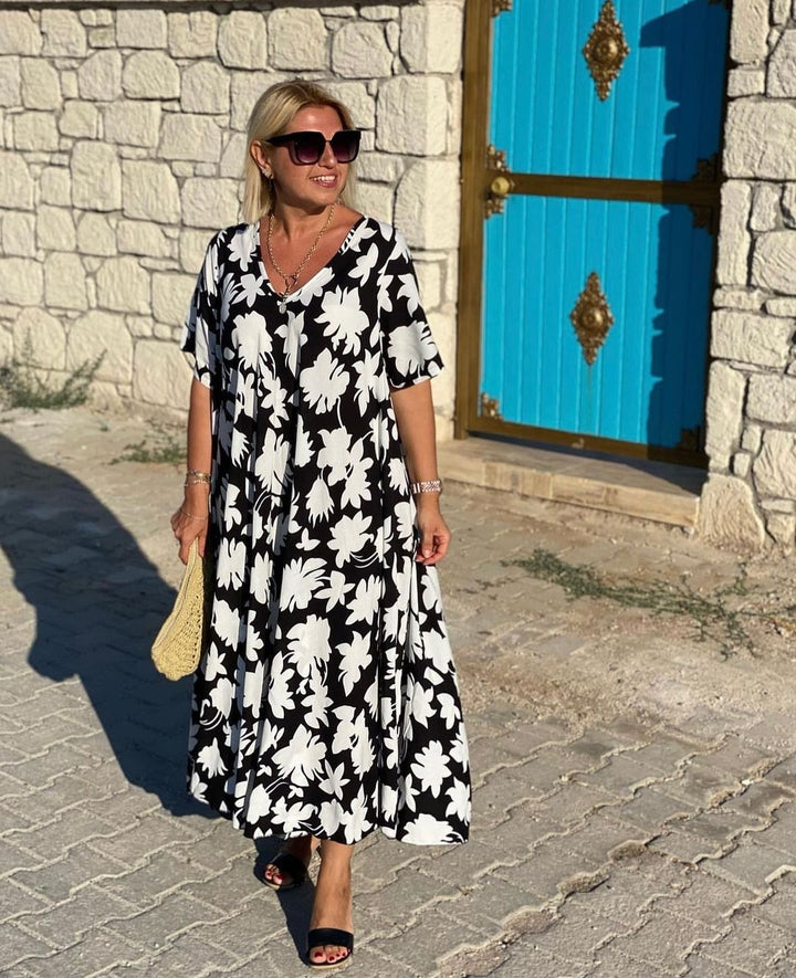 CHARMAINE | ELEGANT DRESS WITH TUMMY COVERAGE