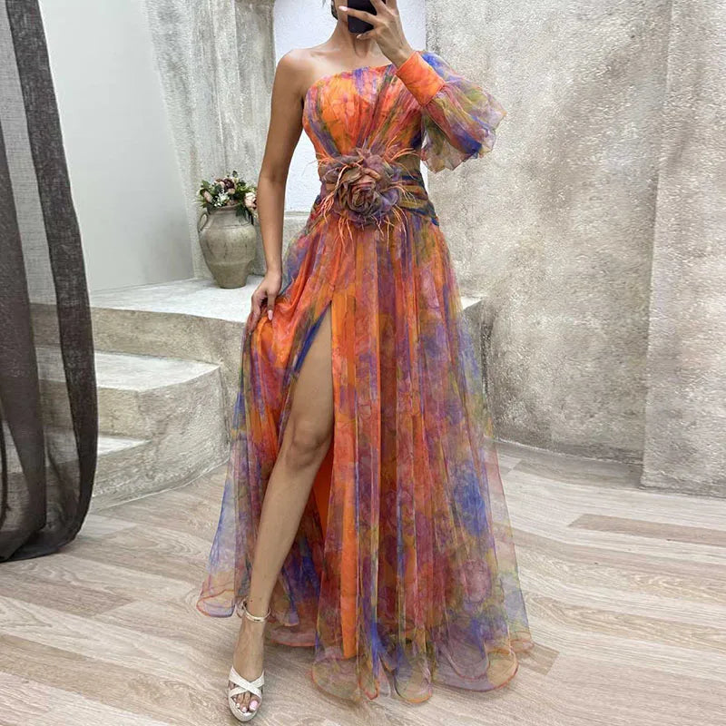 MISSANDRA | FLOWY MULTICOLOUR DRESS