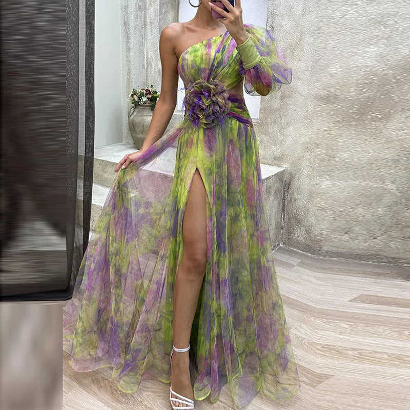 MISSANDRA | FLOWY MULTICOLOUR DRESS
