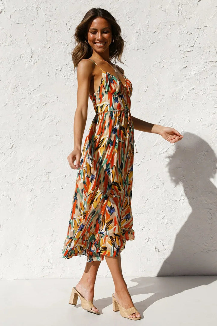 MIRANDA | ELEGANT COLOURFUL DRESS