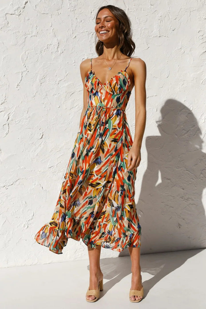 MIRANDA | ELEGANT COLOURFUL DRESS
