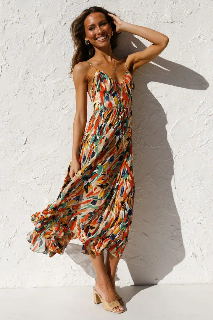 MIRANDA | ELEGANT COLOURFUL DRESS