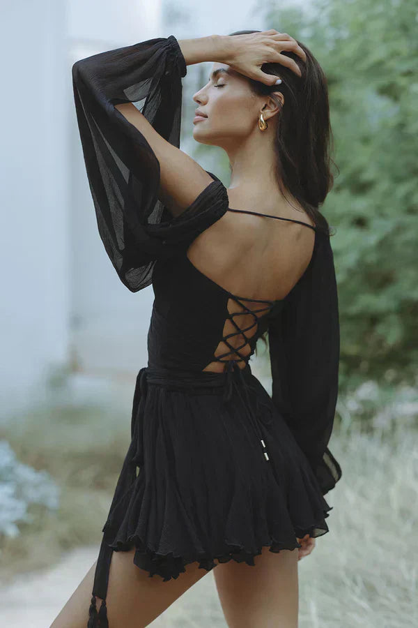 LOUISA | MINI DRESS WITH ELEGANT SLEEVES