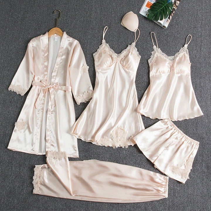 MIREILLE | ELEGANT FIVE-PIECE NIGHT SET