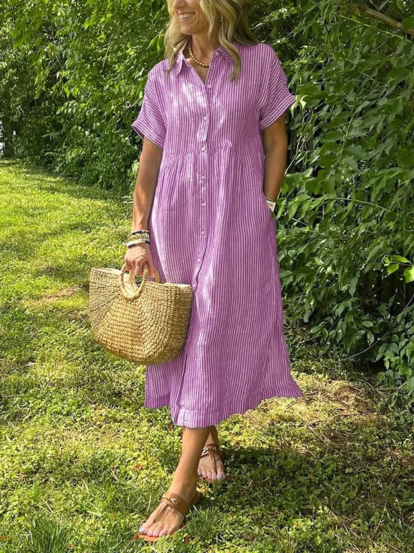 KIARA | ELEGANT STRIPED DRESS