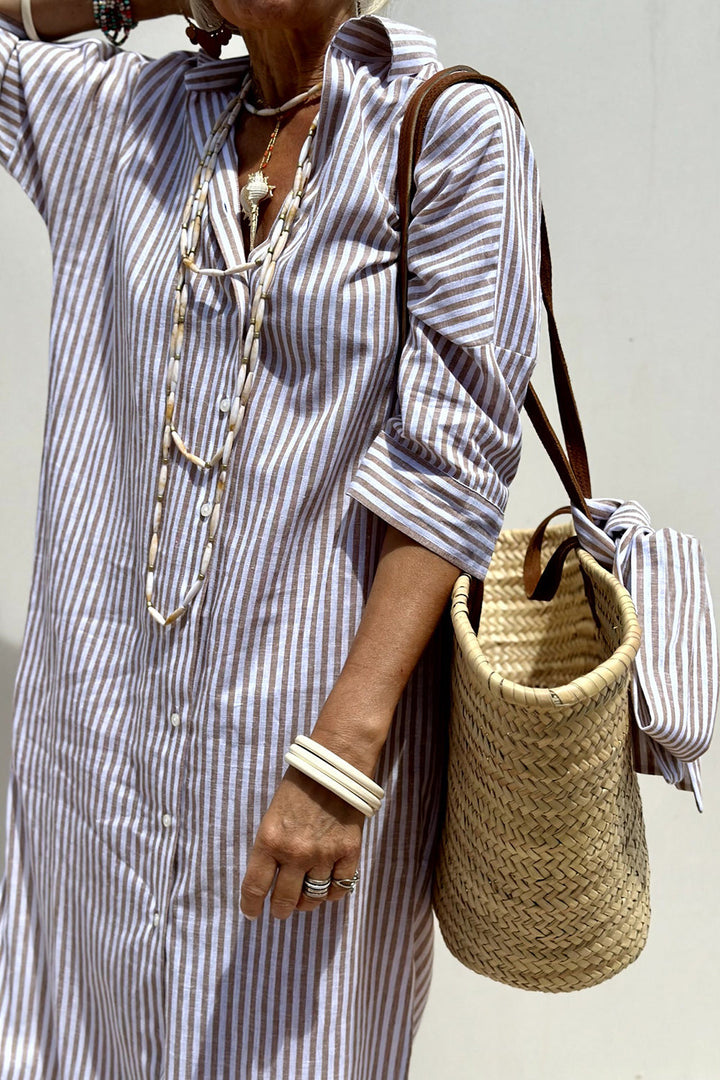 GAYLE | ELEGANT STRIPED DRESS